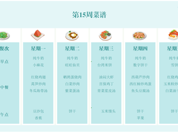 李堡镇中心幼儿园第15周菜谱